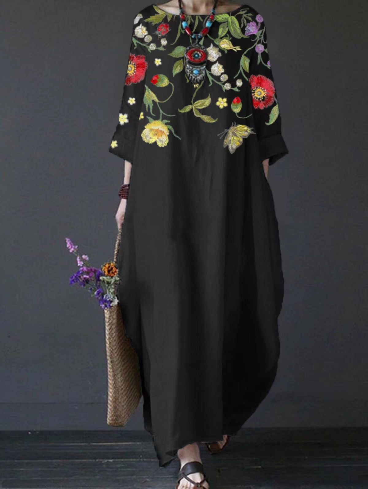 ❤️【S-5XL】2025Retro ležérne letné šaty s potlačou