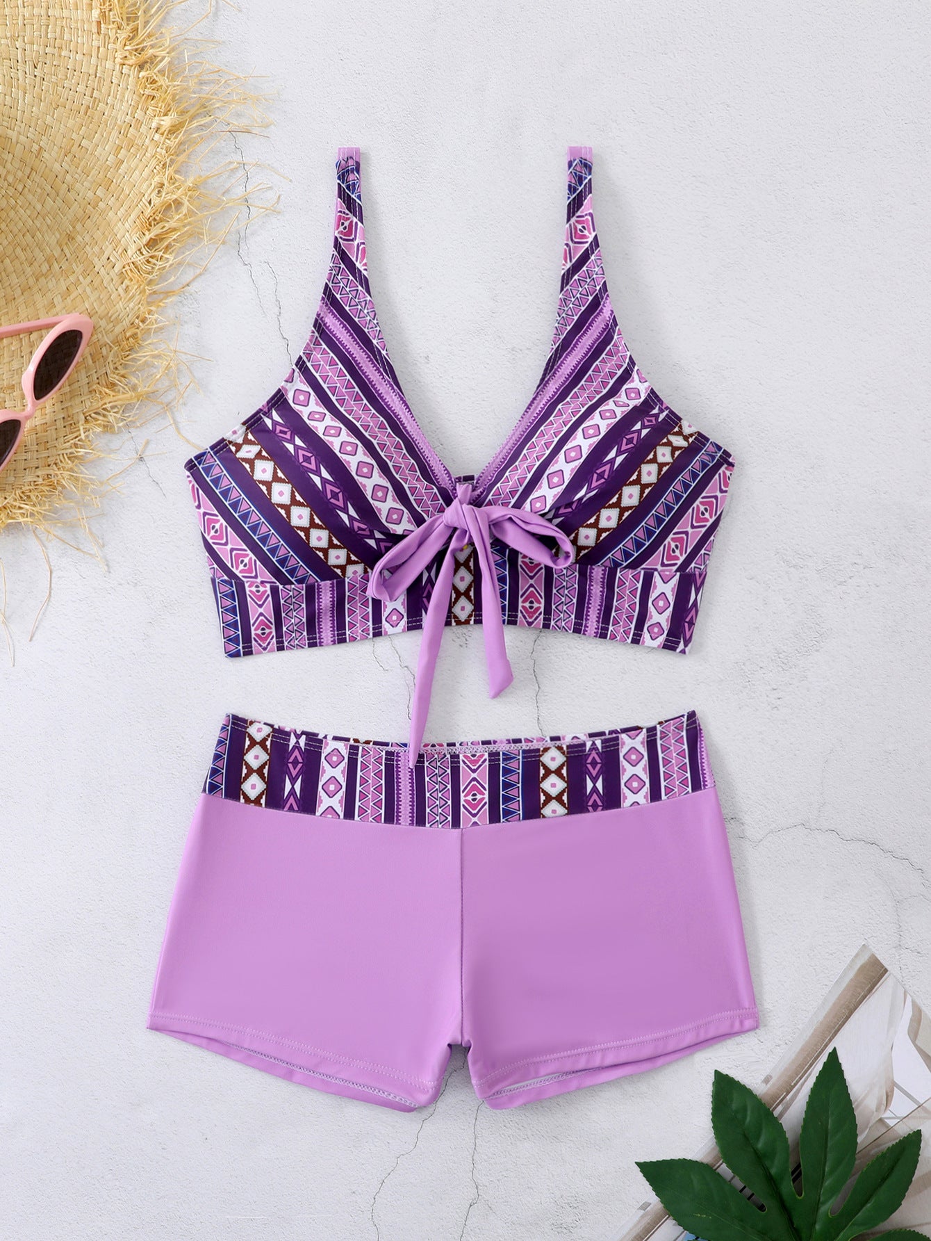 🏊👙 Costum de baie elegant, mărime mare, cu imprimeu