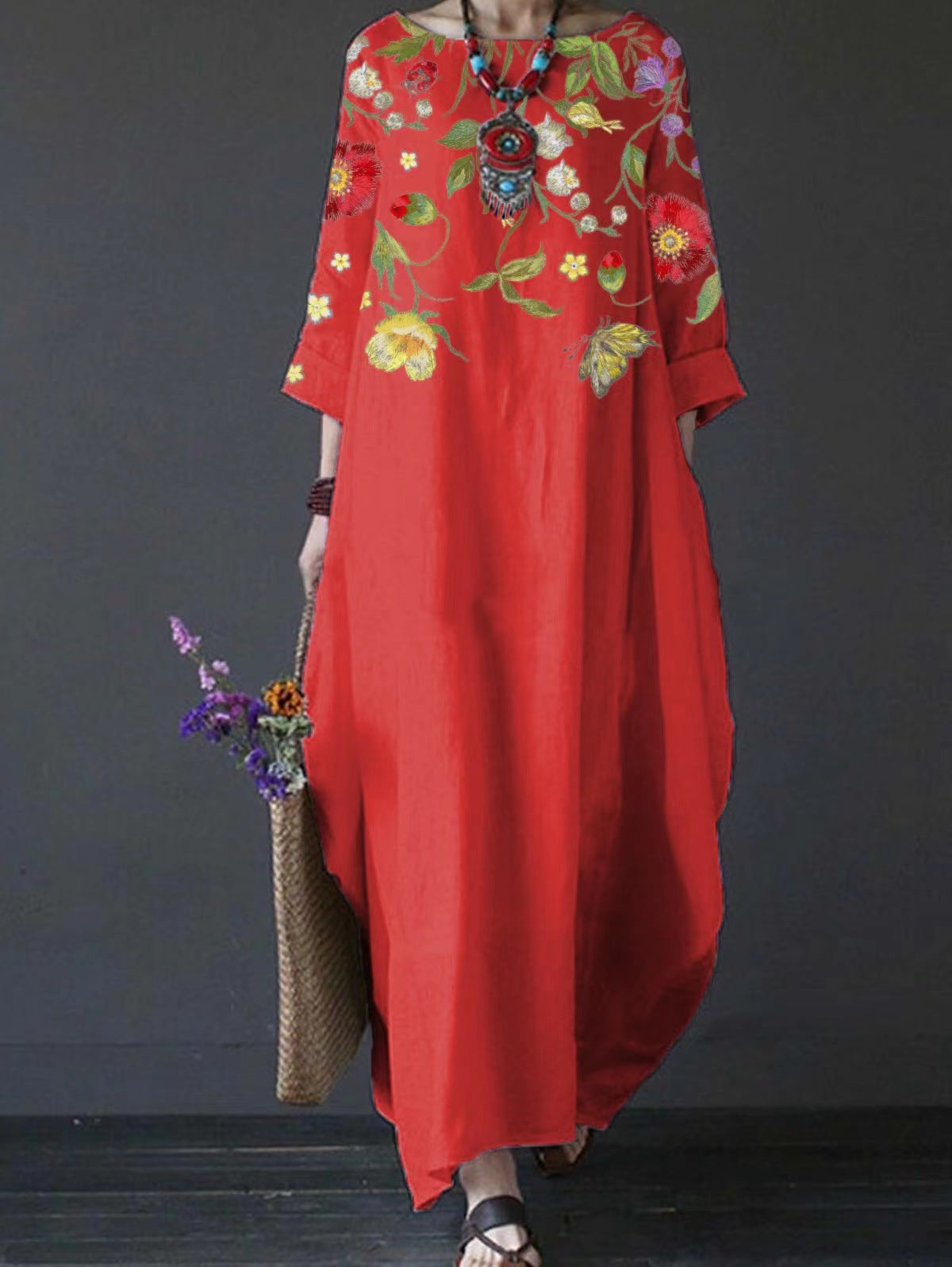 ❤️【S-5XL】2025Retro ležérne letné šaty s potlačou