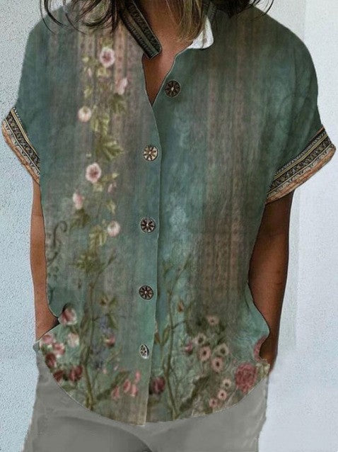 💖[S-5XL] 2023 Noua cămașă cu mânecă scurtă cu imprimeu liber 2023 New Loose Print