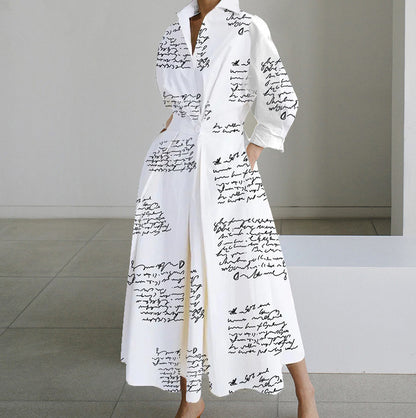 🔥🔥【S-2XL】Vestido con estampado de lunares de manga larga, elegante y de moda, nuevo otoño e invierno 2025